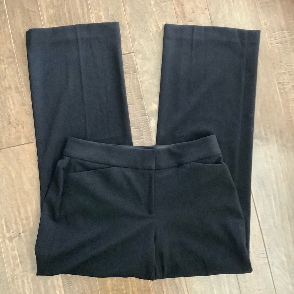 Dana Buchman Black Wide Leg Straight Trousers,Size 6S
